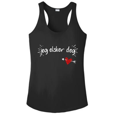 Jeg Elsker Deg I Love You In Norwegian Ladies PosiCharge Competitor Racerback Tank