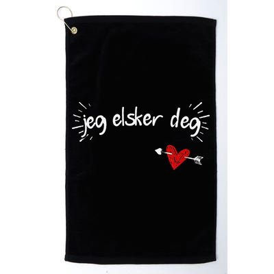 Jeg Elsker Deg I Love You In Norwegian Golf Towel