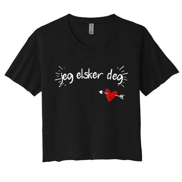Jeg Elsker Deg I Love You In Norwegian Crop Top