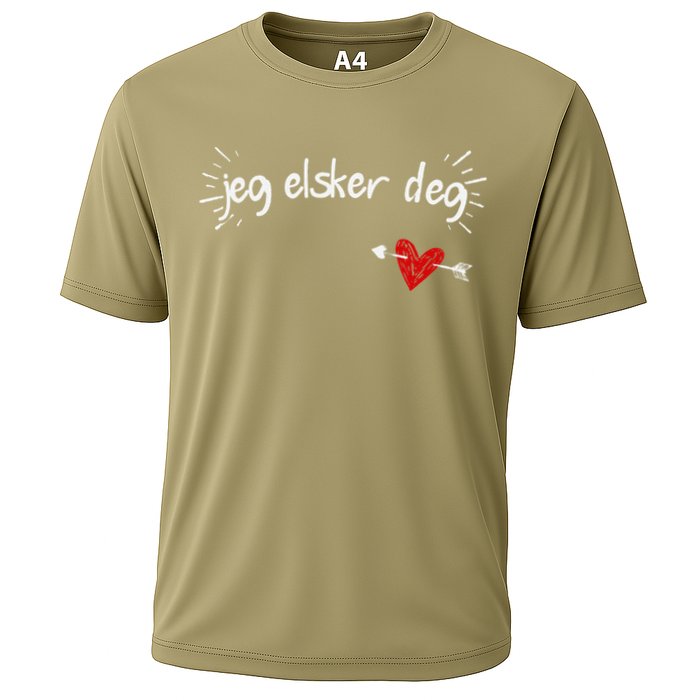 Jeg Elsker Deg I Love You In Norwegian Cooling Performance Crew T-Shirt