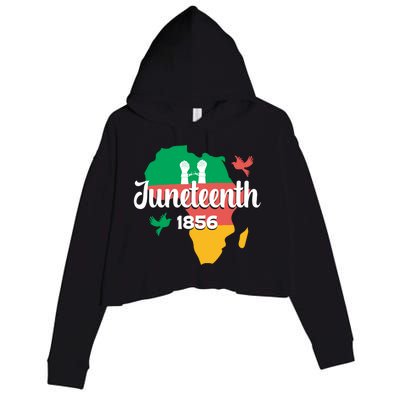 Juneteenth Emancipation Day Commemoration Crop Fleece Hoodie