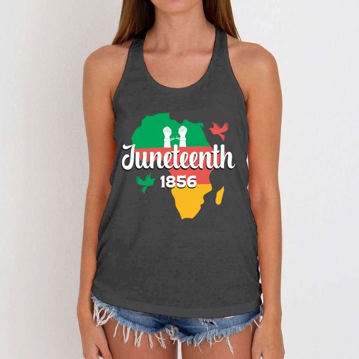 Juneteenth Emancipation Day Commemoration Women's Knotted Racerback Tank