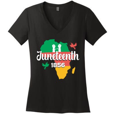 Juneteenth Emancipation Day Commemoration Women's V-Neck T-Shirt