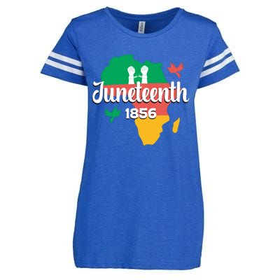 Juneteenth Emancipation Day Commemoration Enza Ladies Jersey Football T-Shirt