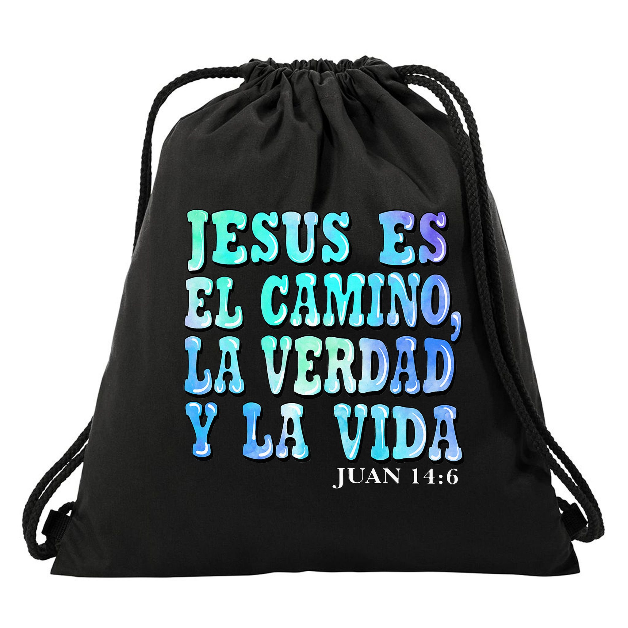 Jesus Es El Camino Premium Drawstring Bag