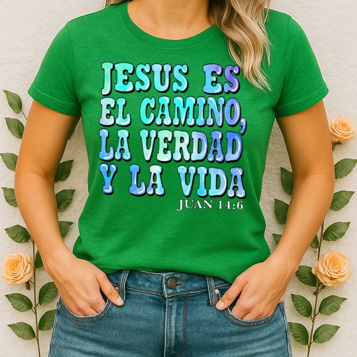 Jesus Es El Camino Premium Womens T-Shirt