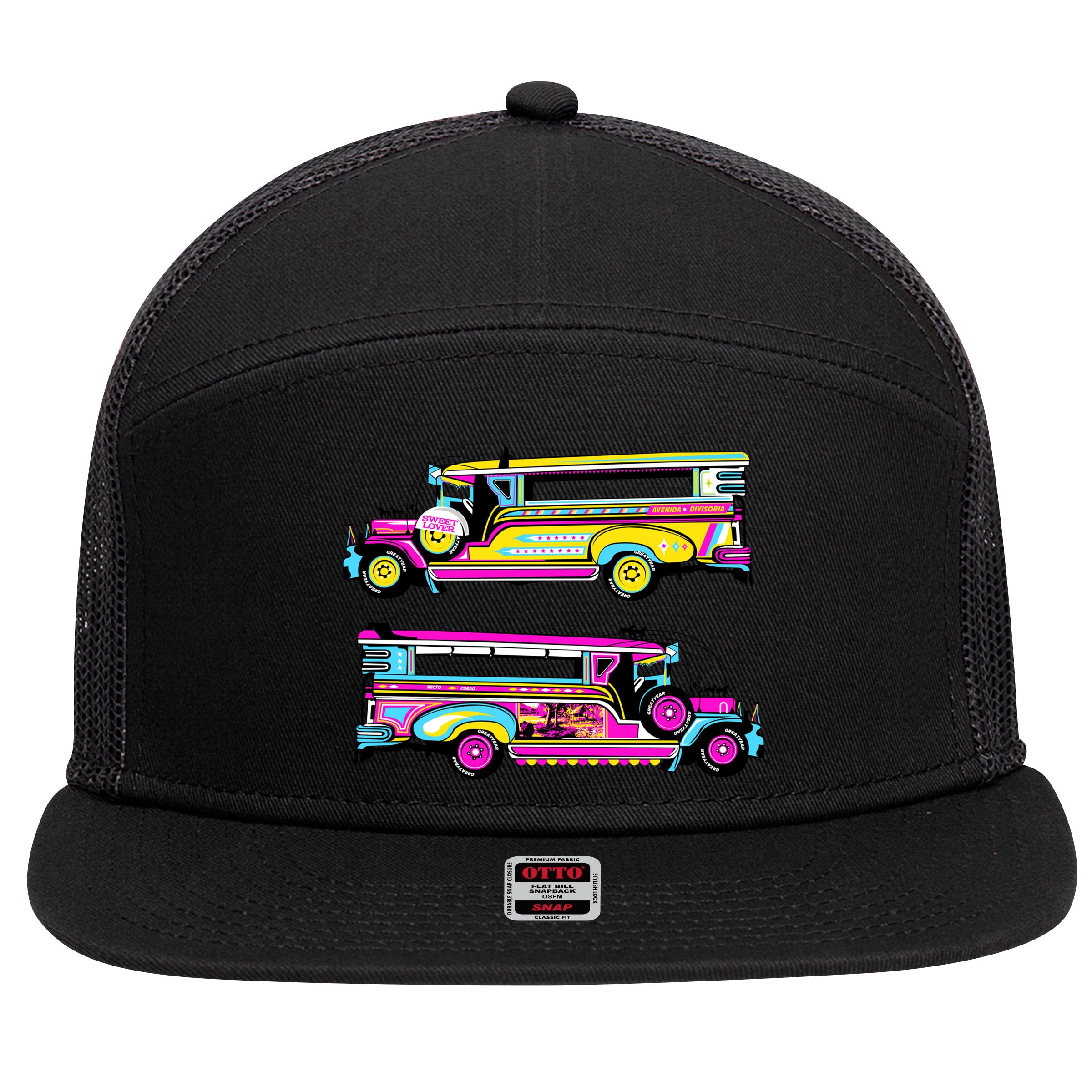 Jeepney 7 Panel Mesh Trucker Snapback Hat