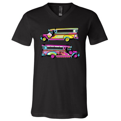 Jeepney V-Neck T-Shirt