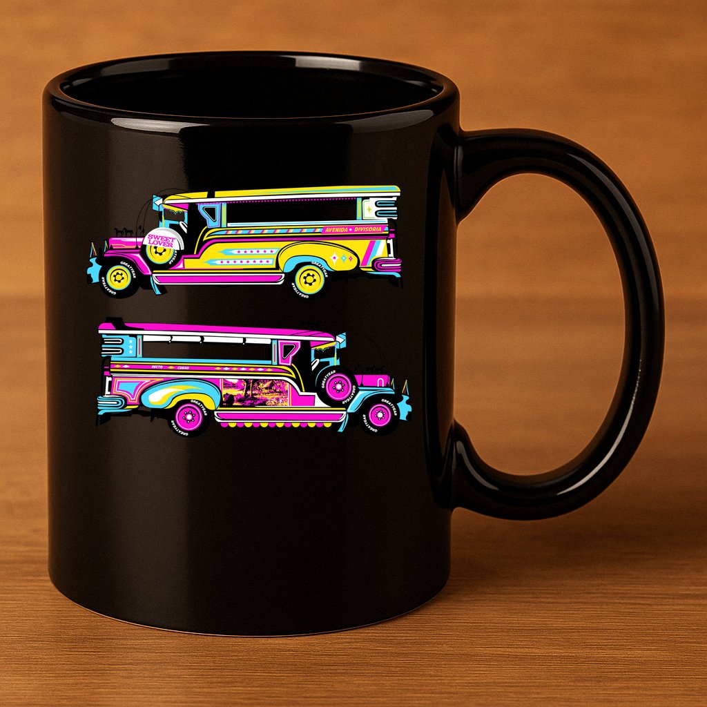 Jeepney 11oz C Handle Ceramic Mug