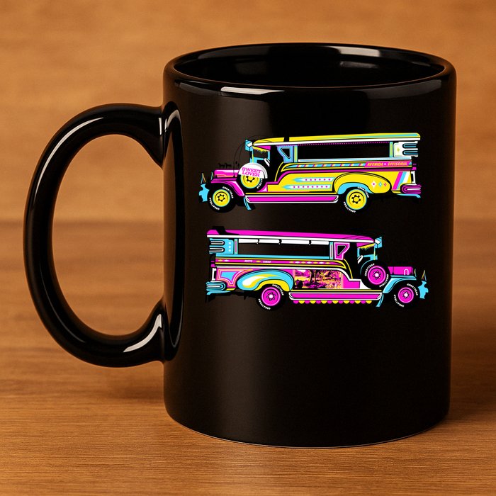 Jeepney 11oz C Handle Ceramic Mug
