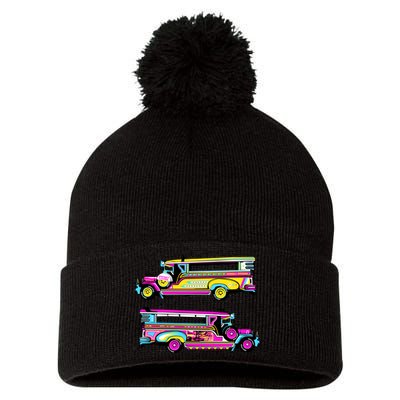 Jeepney Pom Pom 12in Knit Beanie