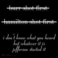 Jefferson Started It Hamilton Burr Cropped Pullover Crew