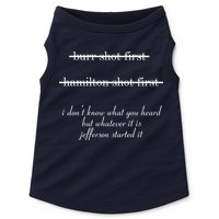 Jefferson Started It Hamilton Burr Doggie Tank