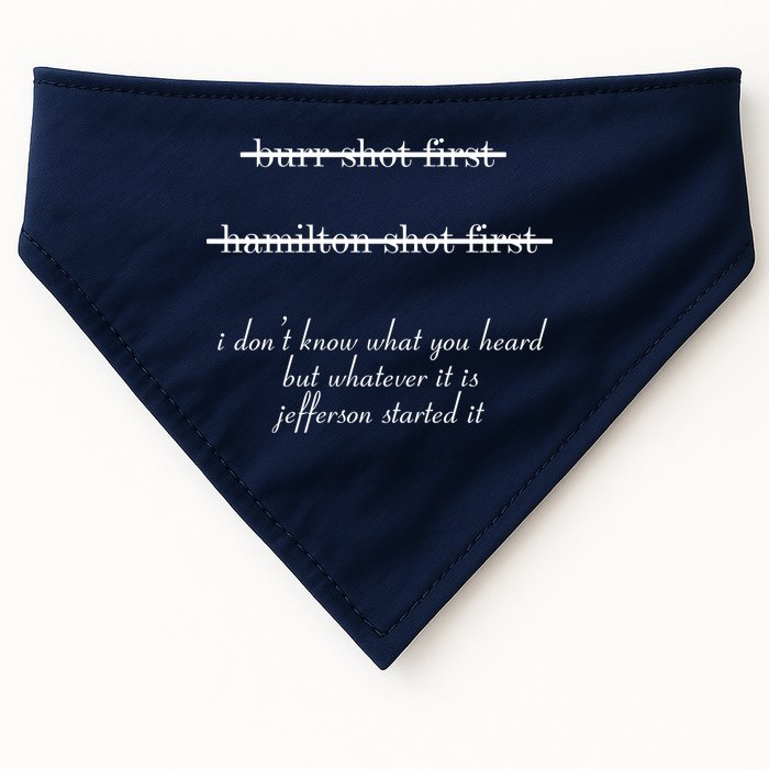 Jefferson Started It Hamilton Burr USA-Made Doggie Bandana
