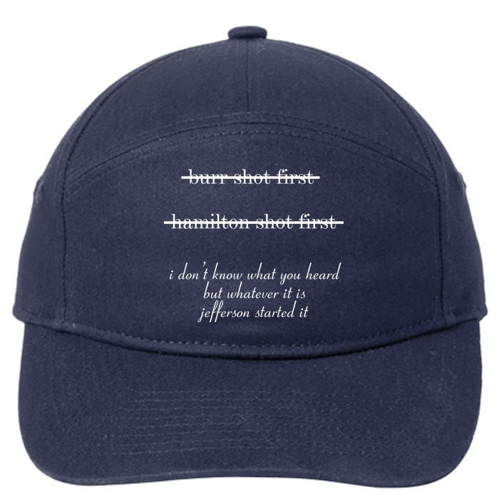 Jefferson Started It Hamilton Burr 7-Panel Snapback Hat