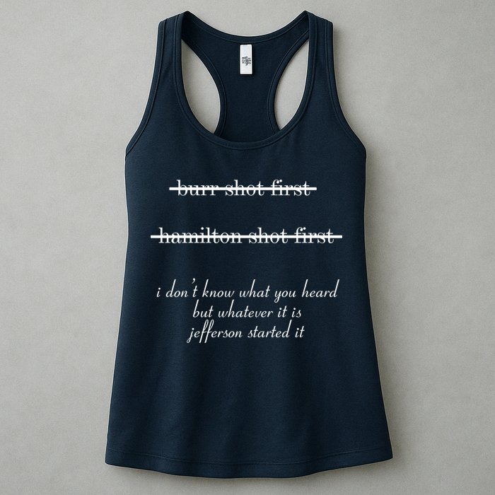Jefferson Started It Hamilton Burr Womens Tank Top