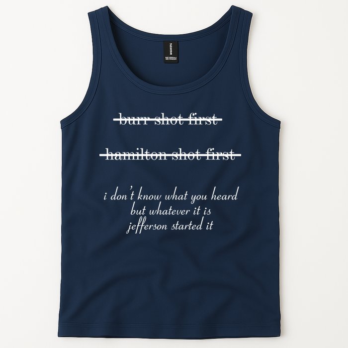 Jefferson Started It Hamilton Burr Tank Top