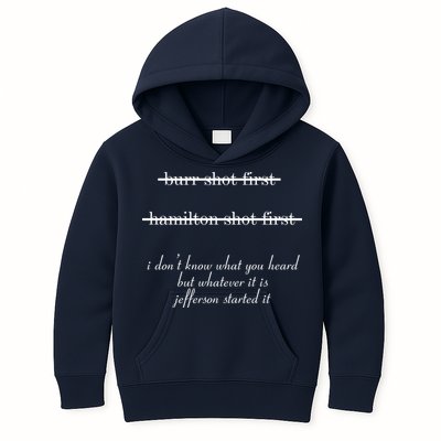 Jefferson Started It Hamilton Burr Kids Hoodie