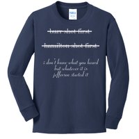 Jefferson Started It Hamilton Burr Kids Long Sleeve Shirt