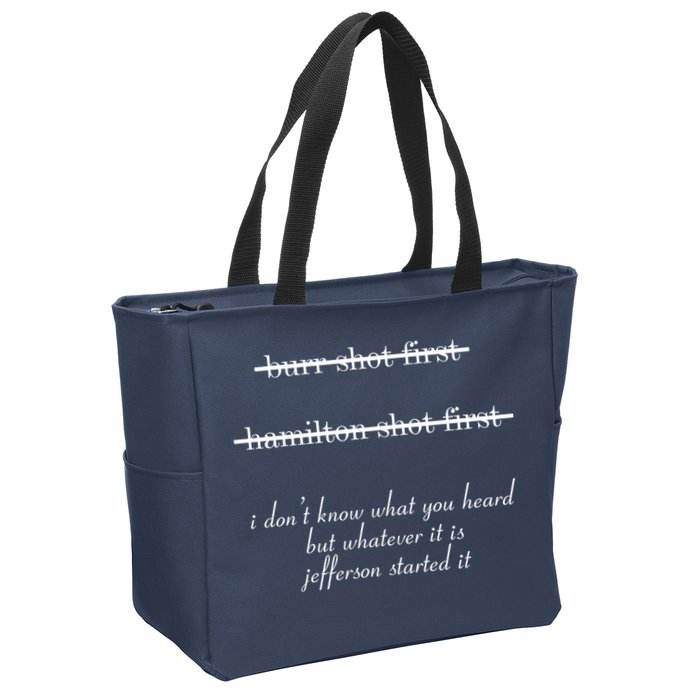 Jefferson Started It Hamilton Burr Zip Tote Bag