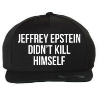 Jeffrey Epstein Didn't Kill Himself Wool Snapback Cap