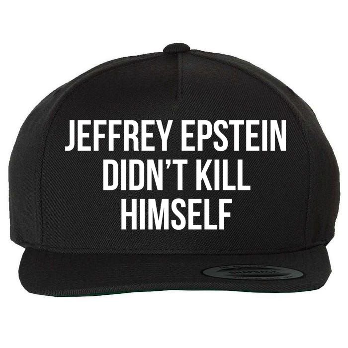 Jeffrey Epstein Didn't Kill Himself Wool Snapback Cap