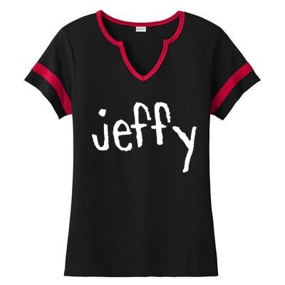 Jeffy Ladies Halftime Notch Neck Tee