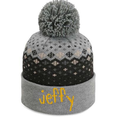 Jeffy Gold Logo The Baniff Cuffed Pom Beanie