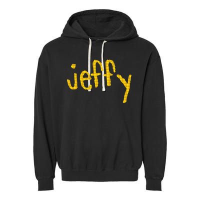 Jeffy Gold Logo Garment-Dyed Fleece Hoodie