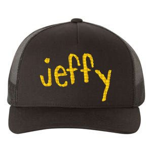 Jeffy Gold Logo Yupoong Adult 5-Panel Trucker Hat