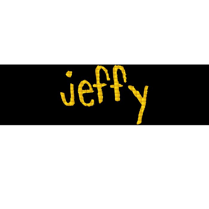 Jeffy Gold Logo Bumper Sticker