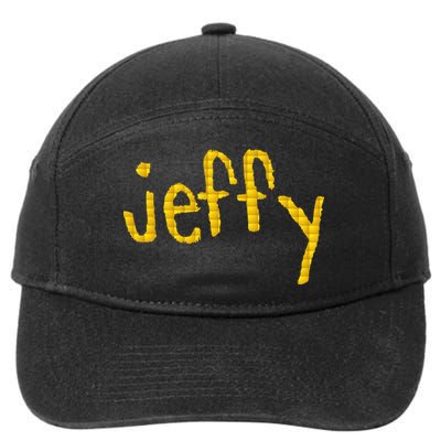 Jeffy Gold Logo 7-Panel Snapback Hat