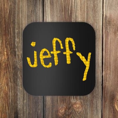 Jeffy Gold Logo Coaster