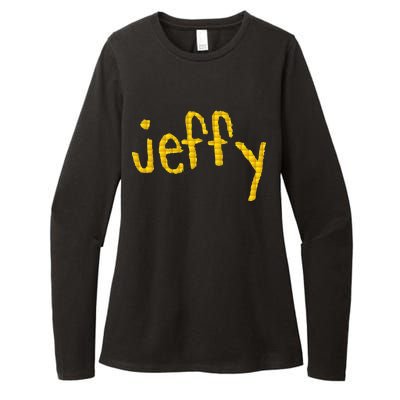 Jeffy Gold Logo Womens CVC Long Sleeve Shirt