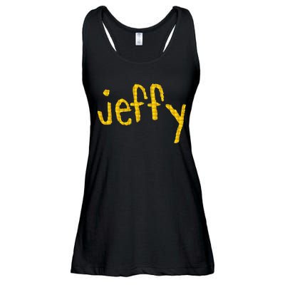 Jeffy Gold Logo Ladies Essential Flowy Tank