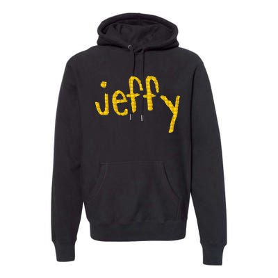 Jeffy Gold Logo Premium Hoodie