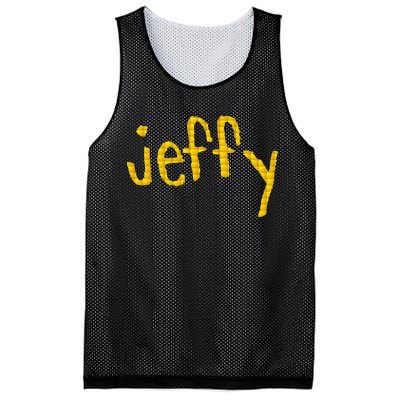 Jeffy Gold Logo Mesh Reversible Basketball Jersey Tank