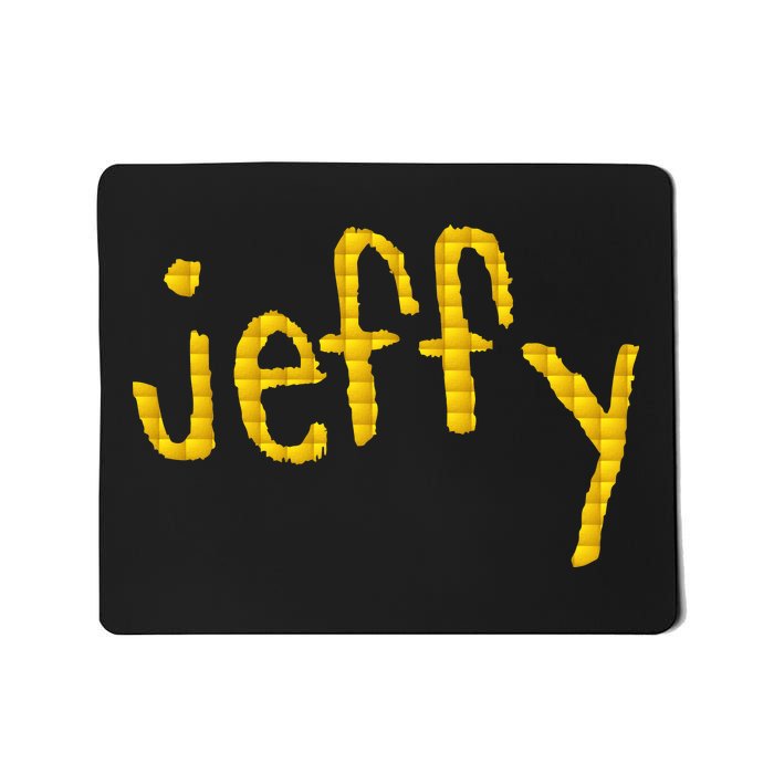 Jeffy Gold Logo Mousepad