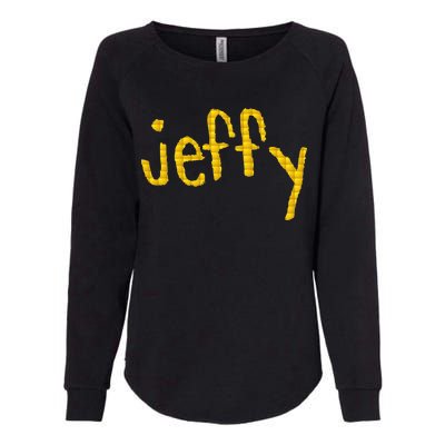 Jeffy Gold Logo Womens California Wash Sweatshirt