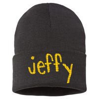 Jeffy Gold Logo Sustainable Knit Beanie