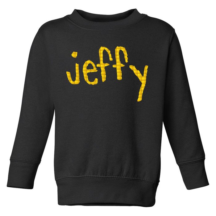 Jeffy Gold Logo Toddler Sweatshirt