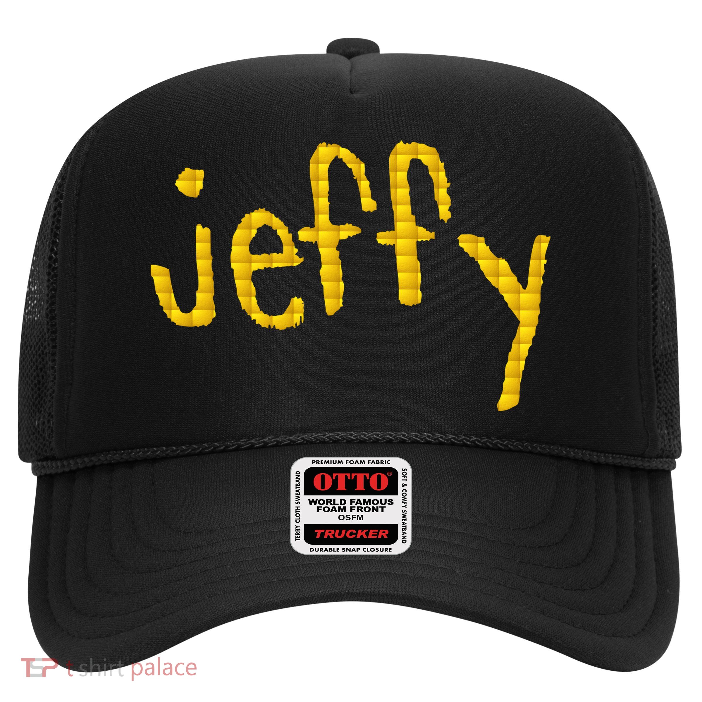 Jeffy Gold Logo Trucker Hat