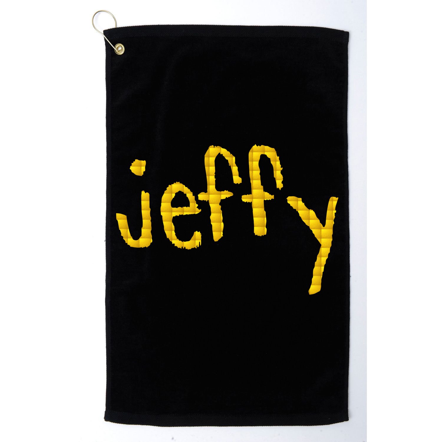 Jeffy Gold Logo Golf Towel