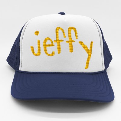 Jeffy Gold Logo Trucker Hat