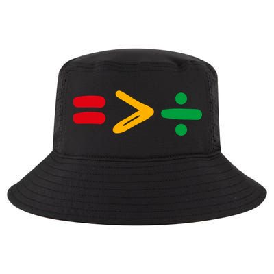 Juneteenth Equality Is Greater Than Division Afro Cool Comfort Performance Bucket Hat