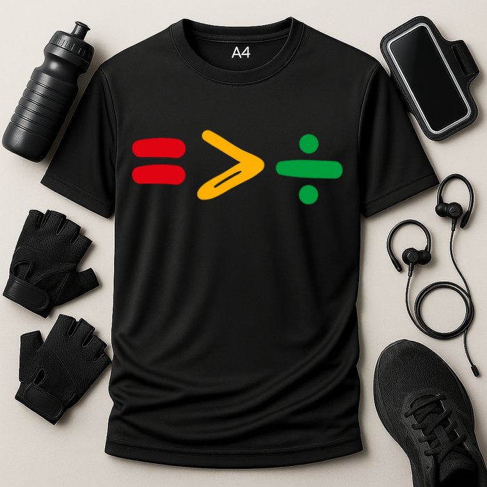 Juneteenth Equality Is Greater Than Division Afro Performance Shirt