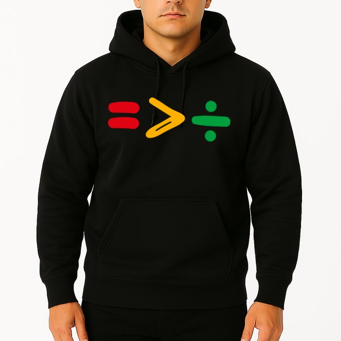 Juneteenth Equality Is Greater Than Division Afro Hoodie
