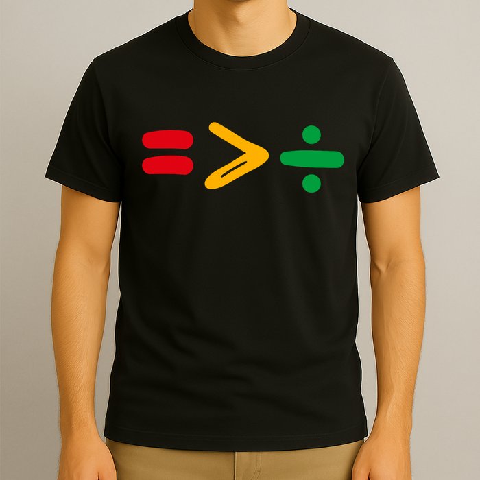 Juneteenth Equality Is Greater Than Division Afro T-Shirt