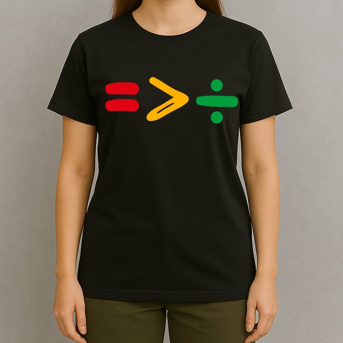 Juneteenth Equality Is Greater Than Division Afro T-Shirt