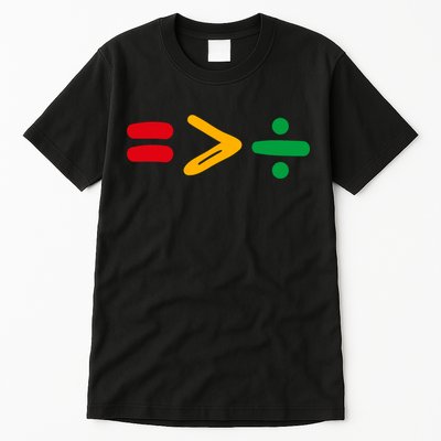 Juneteenth Equality Is Greater Than Division Afro Tall T-Shirt